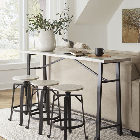 D336-52-024(3) 4PC SETS Karisslyn Long Counter Table