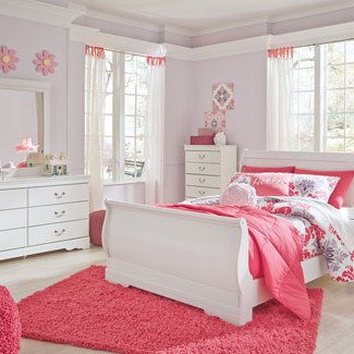 B129-84-87-88-31-36-92 4PC SETS Anarasia Full Sleigh Bed