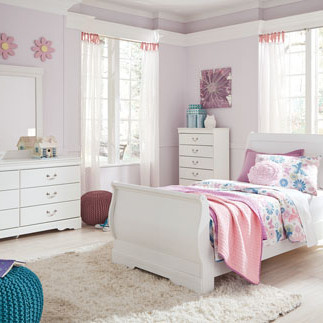 B129-63-82-62-31-36-92 4PC SETS Anarasia Twin Sleigh Bed