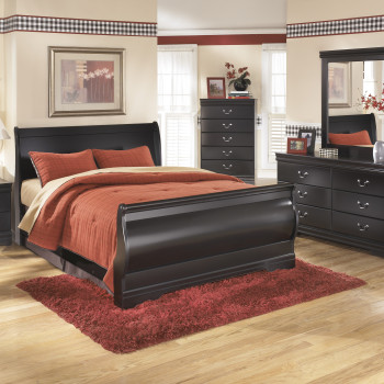 B128 4PC SETS Huey Vineyard Queen Sleigh Bed