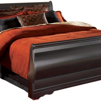 B128-74-77-98 Huey Vineyard Queen Sleigh Bed
