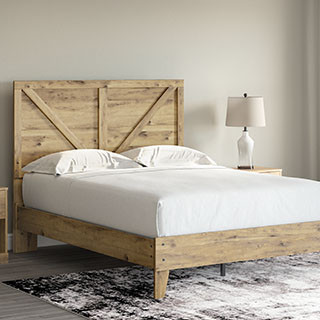 EB2712-157-113 Larstin Queen Crossbuck Platform Bed