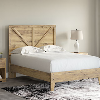 EB2712-156-112 Larstin Full Crossbuck Platform Bed