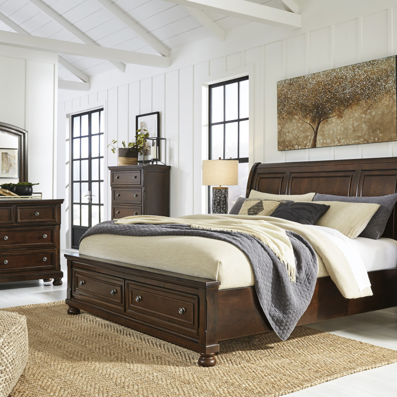 B697-78-76-99-31-36-92-46 5PC SETS Porter E.King Sleigh Bed