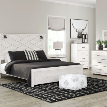 B1190-56-58-99-31-36-92 4PC SETS Gerridan King Panel Bed