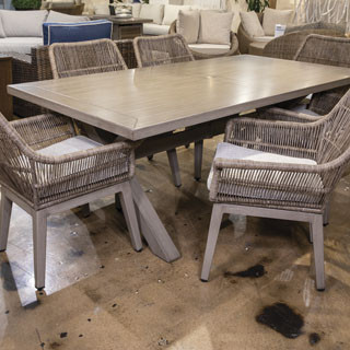 P399 7PC SETS Beach Front Outdoor Dining Table