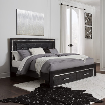 B1420 King Panel Storage Bed