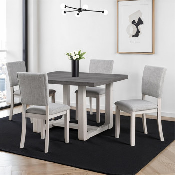 SL3405GY-T-5PC Sauro 5 Pc Dining Table Set