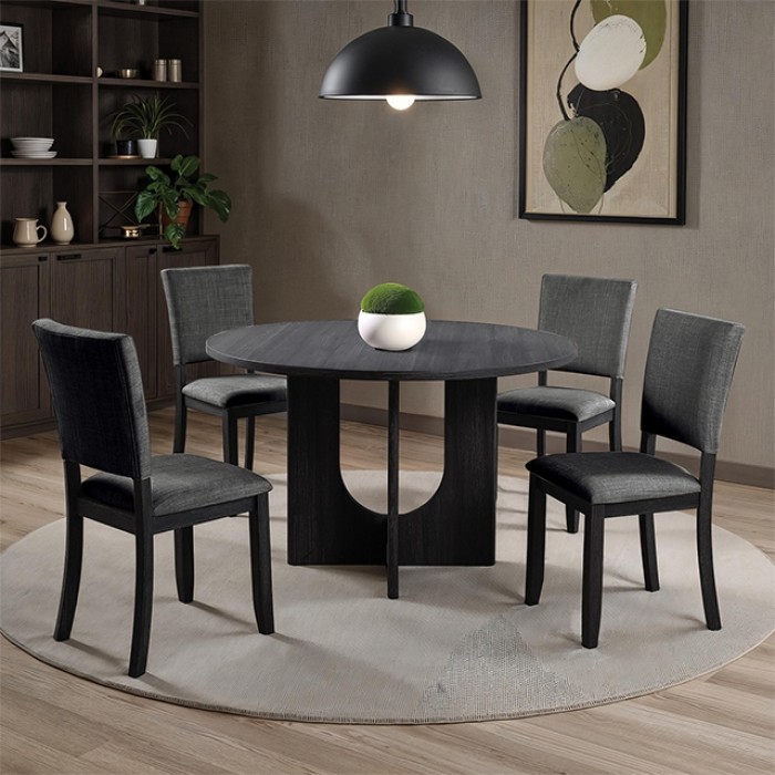 SL3406DG-RT-5PC Oberto 5 Pc Round Dining Table Set