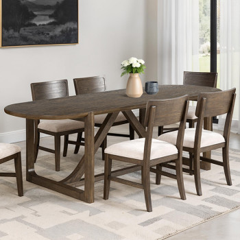 FM34021DW-OTWT-TABLE Vellara Dining Table, Wood Top