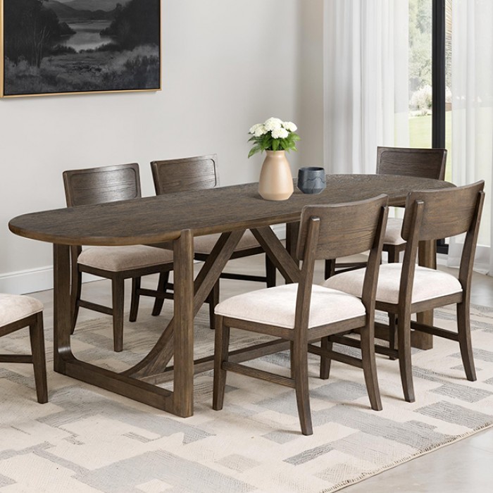 FM34021DW-OTWT-TABLE Vellara Dining Table, Wood Top