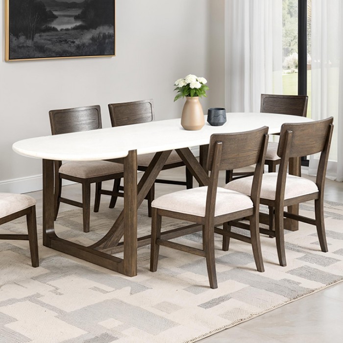 FM34021DW-OTST-TABLE Vellara Dining Table, Stone Top