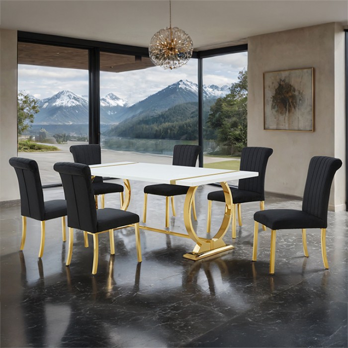 FM37008GD-T-7PC-07GB Holbaek 7 Pc 80" Dining Table Set