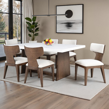 FM34004BR-T-7PC Caerwys 7 Pc Dining Table Set
