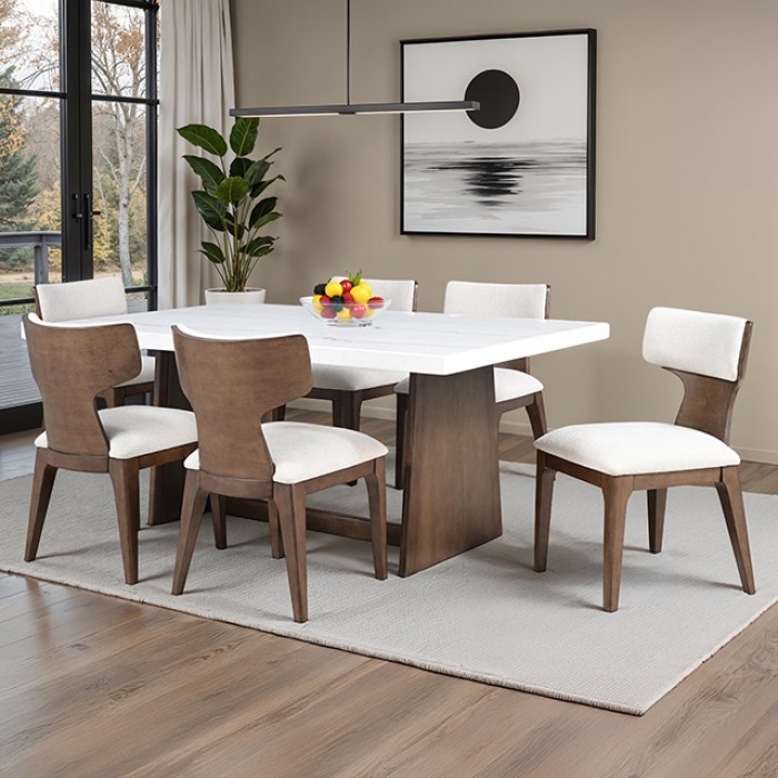 FM34004BR-T-7PC Caerwys 7 Pc Dining Table Set