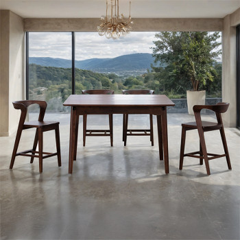 FM30008WN-PT-5PC-03 Croglio 5 Pc Counter Ht Table Set