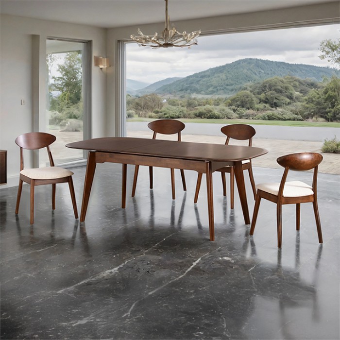 FM30007WN-T-5PC-05WN Buren 5 Pc Dining Table Set