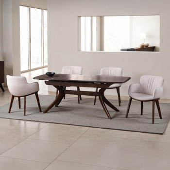FM30004WN-T-78-5P-BG Hadsten 5 Pc Dining Table Set