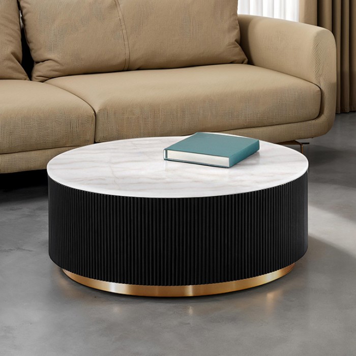 FM47000BK-CR Virden Round Cocktail Table