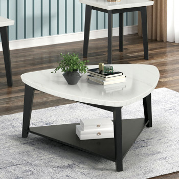 FM44002WH-CT Thisted Triangle Marble Coffee Table