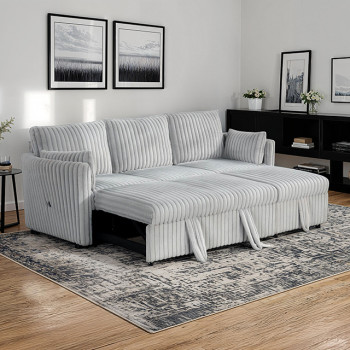 SL64002GY-SF-PK Denholme Sectional w/ Pull Out