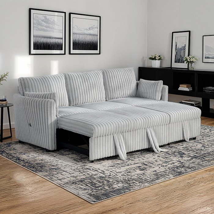 SL64002GY-SF-PK Denholme Sectional w/ Pull Out