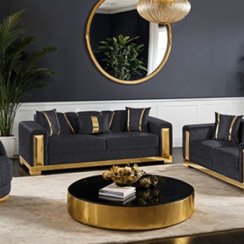 FM67001BK-2PC 2PC SETS Valdosta Sofa + Loveseat