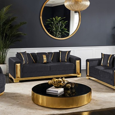 FM67001BK-3PC 3PC SETS Valdosta Sofa + Loveseat + Chair