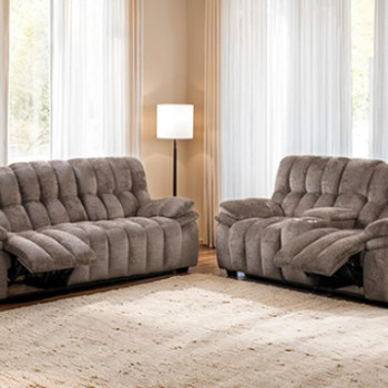 FM64001DB-2PC 2PC SETS Hieronymus Manual Sofa + Loveseat