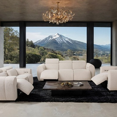 CM9934WH-2PC 2PC SETS Thaddea Power Sofa + Loveseat