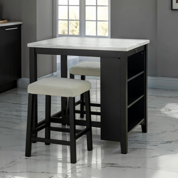 SL3401BK-PT-3PK Chalcedony 3 Pc. Dining Table Set