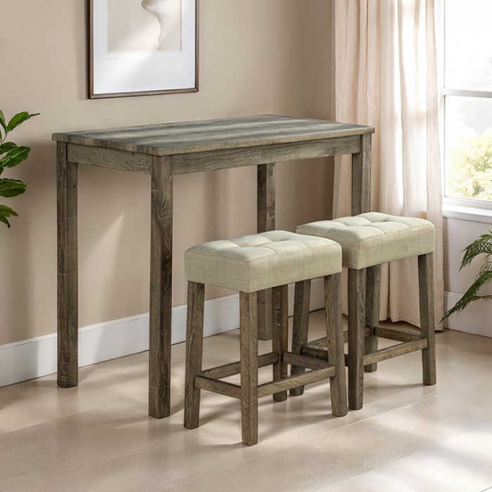 SL3400BR-PT-3PK Adelaide 3 Pc. Dining Table Set