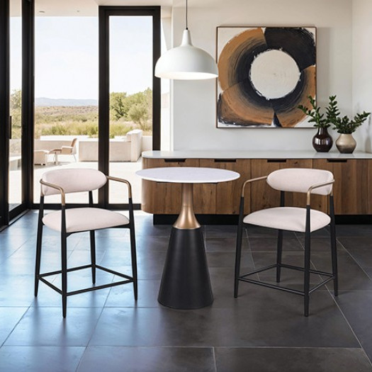 FM37002BK-PT-TABLE-3PC 3PC SETS Streatham Dining Table + 2 Chairs