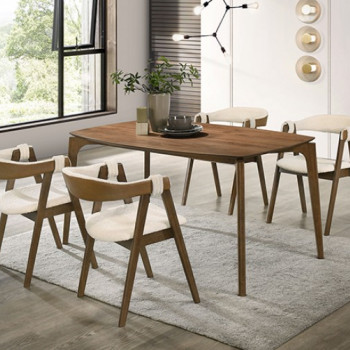 FM3216WN-T-5PC 5PC SETS Ebikon Dining Table + 4 Side Chair