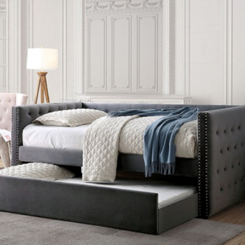FM1739GY-BED Susanna Daybed w/ Trundle
