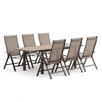 GM-2027-7PC 7PC SETS Monza Dining Table + 6 Chairs