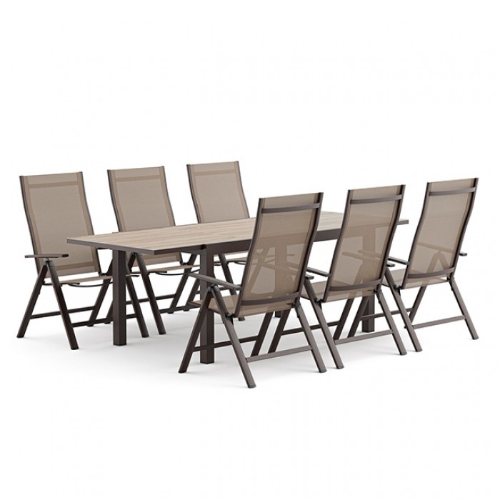 GM-2027-7PC 7PC SETS Monza Dining Table + 6 Chairs