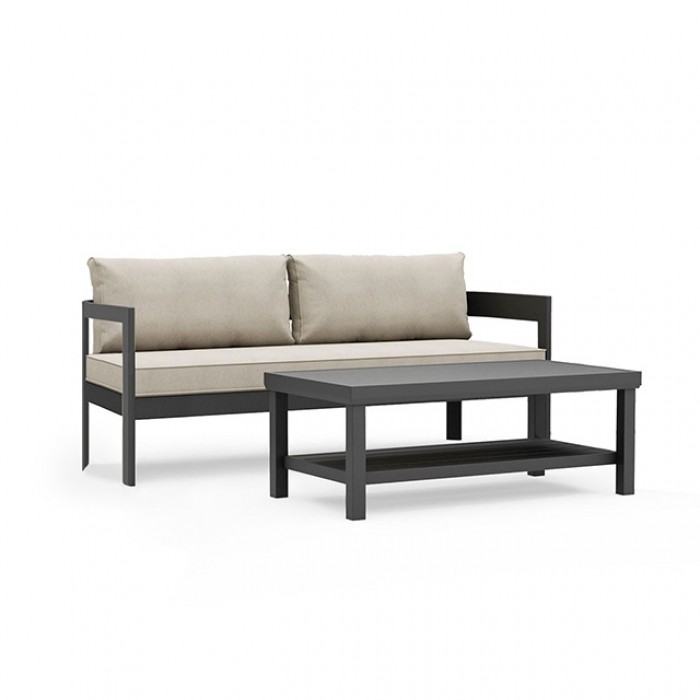 GM-1049BK-2PK Lotus Sofa & Coffee Table Set