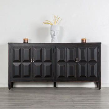 FM39006BK-SV Viggo 4 Door Cabinet