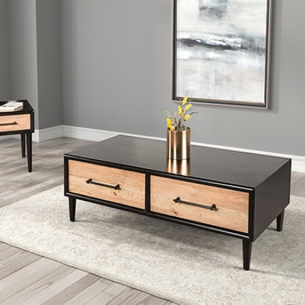 FM49003BK-2PC 2PC SETS Lakeside Cocktail Table + End Table