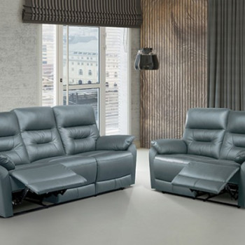 FM69007BL-SF-M-2PC 2PC SETS Micaelis Manual Recline Sofa + Loveseat