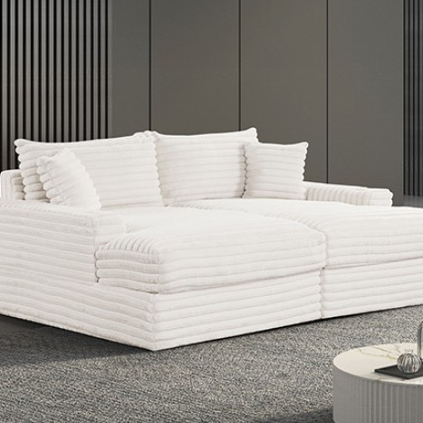 FM6900WH-PK Tavedestrand Double Chaise Sofa