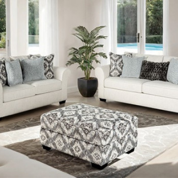FM61113WH-SF-LV 2PC SETS Queensbury Sofa + Loveseat