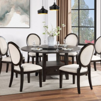 CM3260EX-T-TABLE-7PC 7PC SETS Newforte Dining Table + 6 Side Chairs