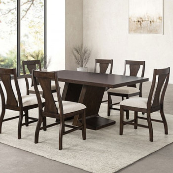 FM3600ES-T-7PC 7PC SETS Holsworthy Dining Table + 6 Side Chairs
