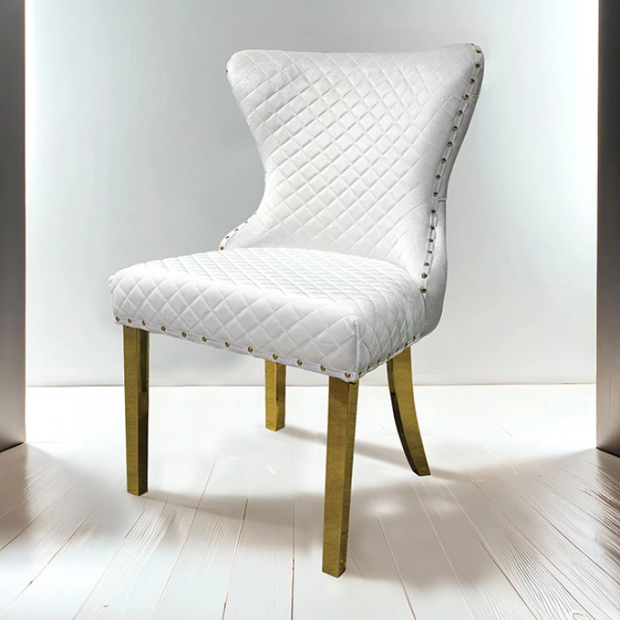 FM33015WH-SC-2PK Portanova Gold Chair