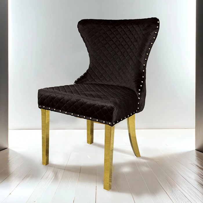 FM33015BK-SC-2PK Portanova Gold Chair
