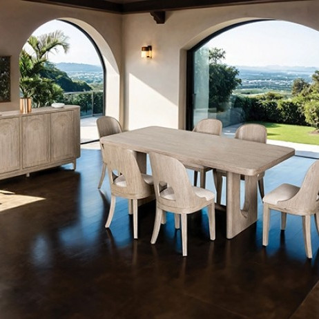 FM39004AK-T-7PC 7PC SETS Sterling West Rect. Dining Table + 6 Side Chairs