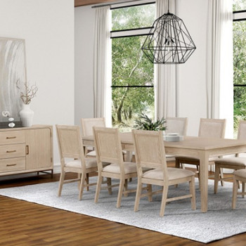 FM3369AK-T-9PC 9PC SETS Sandnes Dining Table + 8 Chairs