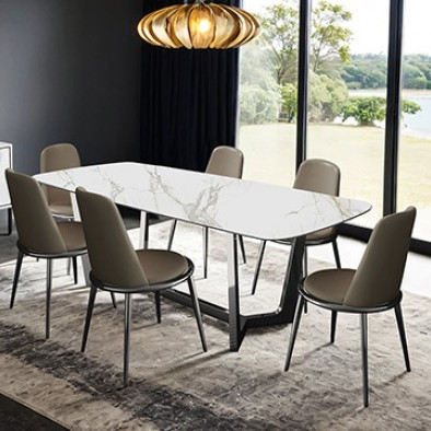 FM3701SV-T-TABLE-7PC 7PC SETS Norelli Dining Table + 6 Side Chairs